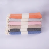 Homedius Elmas Desenli Diamond Pamuk Peştamal Banyo ve Plaj Havlusu 100x180 cm Siyah 100x180 - 6