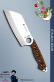 Sürmene Serisi Mutfak Kamp Kesik Şef Bıçak Et Ekmek Sebze Salata Kamp Şef Bıçağı Kahve ( Mft-030 ) - 1