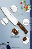 Sürmene Serisi Mutfak Şef Bıçak Seti Et Ekmek Sebze Salata Fileto Bıçağı 5 Li Set Kahve (Mft-025) - 3