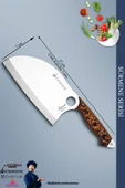 Sürmene Serisi Medium Almazan Mutfak Kamp Şef Bıçak Et Ekmek Sebze Kamp Şef Bıçağı Kahve ( Mft-033 ) - 3