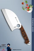 Sürmene Serisi Medium Almazan Mutfak Kamp Şef Bıçak Et Ekmek Sebze Kamp Şef Bıçağı Kahve ( Mft-033 ) - 1