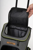 Brave Paws 4 Tekerlekli Kedi ve Köpek Taşıma Çantası Fren Mekanizmalı (GRİ) - 2