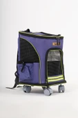 Brave Paws 4 Tekerlekli Kedi ve Köpek Taşıma Çantası Fren Mekanizmalı (MOR) - 4