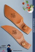 Sürmene Serisi Mutfak Kamp Şef Bıçak Seti Et Sebze Salata Kamp Şef Bıçağı 2 Li Set Kahve (Mft-036) - 2