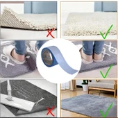 (2 ADET) Kaydırmaz Kaymaz Çift Taraflı Yapıştırma Sabitleme Kilim Halı Bandı 50 mm x 10 Mt Bant thumbnail 3
