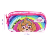 Muggle 2 Bölmeli Pink World Okul Çantası + Beslenme Çantası + Kalemlik - 5