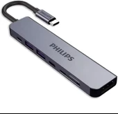 Philips Type C to PD 87W HDMI USB SD Micro SD Dönüştürücü Hub - 1