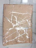 Süngerli Kadife Mermer Desen Kaymaz Koltuk Örtüsü (170x210)-Kahveye Gümüş Varaklı - 1