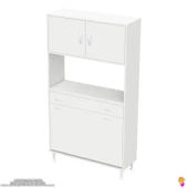 Modilayn ARDA 95x173x32,5 cm 1 Çekmece 3 Göz Sepetli ve 3 Raf Akıllı Dolap ile Dağınıklığa Son - 6