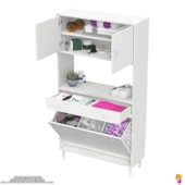 Modilayn ARDA 95x173x32,5 cm 1 Çekmece 3 Göz Sepetli ve 3 Raf Akıllı Dolap ile Dağınıklığa Son - 5