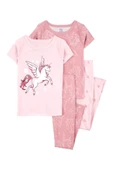 Carter's Kız Çocuk Pijama Set 4'lü Paket 3S382210 - 1