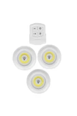 Farissu Uzaktan Kumandalı Yapışkanlı LED Spot Lamba – 3’lü Kablosuz Aydınlatma - 2