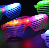 Led Işıklı Renkli Panjur Gözlük 12 Adet - 1