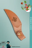 Sürmene Serisi Outdoor Bıçak Kamp Bıçağı Mutfak Şef Bıçak Bıçağı Deri Kılıflı Beyaz (Out-001) - 2