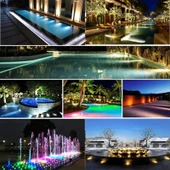 Slim Flat Sıva üstü Led Havuz Aydınlatma Ampülü lamba Doğal Beyaz A-1205 PAR-56 30W 12V IP68 - 5