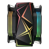 Rampage OCTAGON C60 Siyah 57CFM 1800RPM 2x12cm ARGB AM5/LGA1700 Uyumlu Hava Soğutmalı CPU Fan - 5