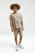 Arnetta 3300 Erkek Çocuk Bisiklet Yaka Regular Kısa Kol Şortlu Bermuda Pijama Takım - 1