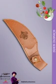 Sürmene Serisi Outdoor Bıçak Kamp Bıçağı Mutfak Şef Bıçak Bıçağı Deri Kılıflı Siyah (Out-013) - 2