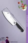 Sürmene Serisi Outdoor Bıçak Kamp Bıçağı Mutfak Şef Bıçak Bıçağı Deri Kılıflı Siyah (Out-015) - 3