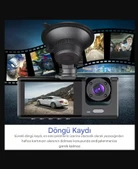 QASUL 3 Kameralı  2 inç Lcd Ekranlı Gece Görüşlü G-sensör Geri Görüş  Güvenlik Kamerası - 8
