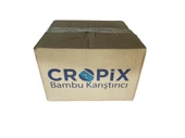 Cropix Tahta Ahşap Bambu Doğal Çay Kahve Karıştırıcı Çubuk Kaşık - 10.5 Cm. - 400 Adetlik 24 Paket - 1