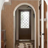 Renkli Duvarlar 60cm x 280cm 1 Adet Kendinden Yapışkanlı Koyu Kahverengi Lambiri Desenli Duvar Paneli Kağıdı GS8005 thumbnail 5