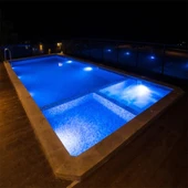 Slim Flat kare Sıva üstü Led Havuz Aydınlatma Ampülü lamba Soğuk Beyaz 230mm x H33mm 30W - 2