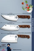 Sürmene Serisi Mutfak Kamp Şef Bıçak Seti Et Ekmek Salata Kamp Şef Bıçağı 3 Lü Set Kahve ( Mft-033) - 3