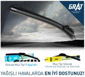 GRAT - CITROEN C4 II - DS4 - DS3 11 PEUGEOT 308 07 ÖN MUZ SİLECEK TAKIMI - 750-650mm - 2