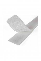 Beyaz Cırt Cırtlı Bant 5 Metre 2 Çift Taraflı Amerikan Fermuarı 2 Cm Genişlik Cırt Bant - 2