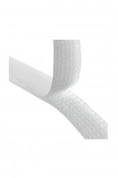 Beyaz Cırt Cırtlı Bant 5 Metre 2 Çift Taraflı Amerikan Fermuarı 2 Cm Genişlik Cırt Bant - 3