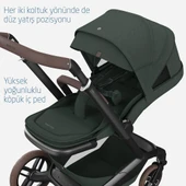 Maxi-Cosi Fame Led Işıklı Entegre Telefon Şarj Üniteli Premium Bebek Arabası Twillic Green - 6