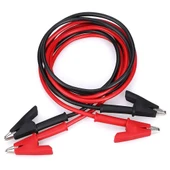 12A Krokodil Krokodil Kablo Çifti 1 Metre  Yüksek Akım Probu Multimetre Güç Kaynağı Test Ölçme Kablosu Atlama Tel Araba Akü Laboratuar thumbnail 7