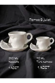 ARVALE Romeo & Juliet Kupa 2’Li Set - 260 ML ve 110 ML Bardak Kupa Seti Kahve Sunum thumbnail 1