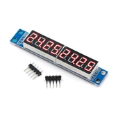 MAX7219 8 Bit Hane Kırmızı 7 Segment Ekran  0.36 İnch Saat Seri Haberleşme Dijital Gösterge Display Alarm 8 Dijit Alfanümerik Rakam Zaman Sıra Miktar Panel Metre Endüstriyel Medikal Cihaz thumbnail 1