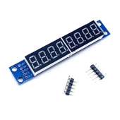 MAX7219 8 Bit Hane Kırmızı 7 Segment Ekran  0.36 İnch Saat Seri Haberleşme Dijital Gösterge Display Alarm 8 Dijit Alfanümerik Rakam Zaman Sıra Miktar Panel Metre Endüstriyel Medikal Cihaz thumbnail 5