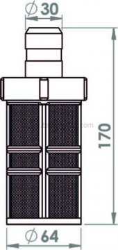 İlaçlama Makina Dereden Alıcı Krom Filtre 125 mm - 2