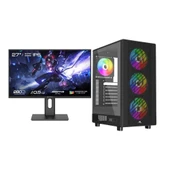 LYSERG PB A600B RGB Kasa Amd Ryzen 4700S 16 GB 128 GB SSD RX550 2 GB  W11 Pro + GB 27" Monitör - 1