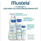 Mustela Stelatopia Bakım Seti Çantalı - Şampuan 200 ml + Lipit Yenileyici Krem 300 ml + Emolyent Yüz Kremi 40 ml - 1