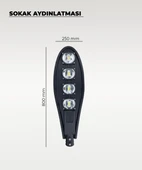 200W Sokak Aydınlatması 6500K Beyaz Işık (220V) IP65 - 2