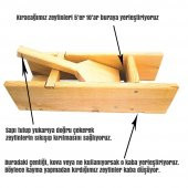 Çam Ağacından Doğal El Yapımı Zeytin Kırma Makinesi (2 Adet) - 2