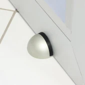 Yarımay Kapı Stoperi Tamponu Yapışkanlı Metal Kapı Stopu Durdurucu Tutucu Gri (5 ADET) - 4