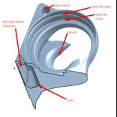 Byr3D Mitchell'in Seramik Tıraş Kasesi Için Duvara Montaj Aparatı (Kenar Montajı) T3708830 Sadece Plastik Aparattır - 3