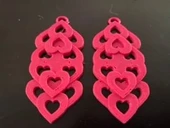 Byr3D Kalp Desenli Küpe T4559001 Sadece Plastik Aparattır - 1