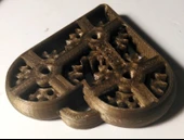 Byr3D Dişli Kalp Kolye T3901458 Sadece Plastik Aparattır - 1