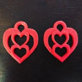 Byr3D Kalp Küpe T2331436 Sadece Plastik Aparattır - 1