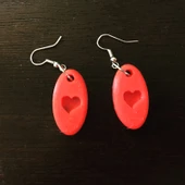 Byr3D Elips Kalp Küpe T1398985 Sadece Plastik Aparattır - 1