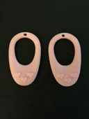 Byr3D Döngü Kalp Küpe T2663920 Sadece Plastik Aparattır - 1