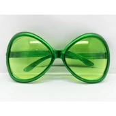 Yeşil Renk Yeşilçam Nostalji 80li Yıllar 90lı Yıllar Parti Gözlüğü  7x16 Cm - 1