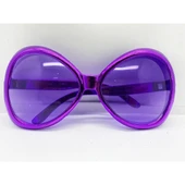Mor Renk Yeşilçam Nostalji 80li Yıllar 90lı Yıllar Parti Gözlüğü  7x16 Cm - 1